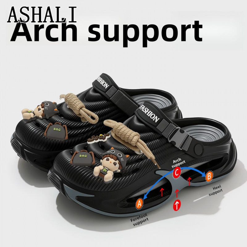 Giày Sandal Nam Chống Trơn Trượt Ngoài Trời Mùa Hè ASHALI Đệm Chống Mài Mòn Dày-So