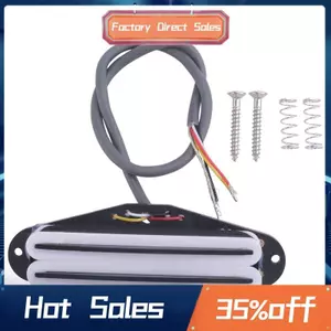 Xe bán tải Humbucker đường sắt nóng kép cho đàn Guitar điện, thân bạc có đường ray màu đen