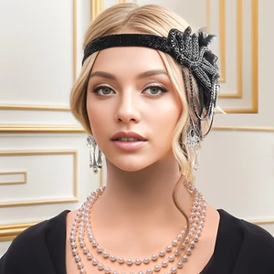 20s Bán Chạy Gatesby Retro Đầu Bộ Mũ Có Bông Tai Găng Tay Bóng Thanh QGLF