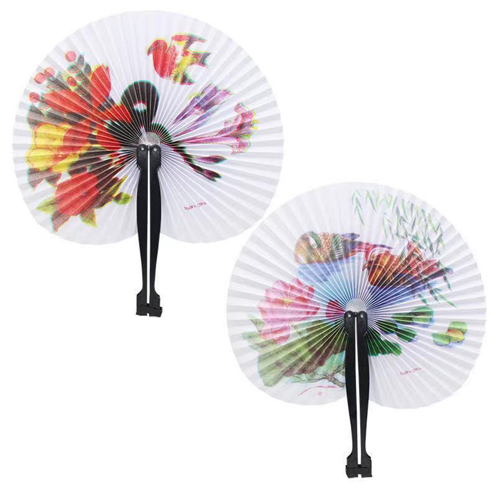 Có Thể Gập Lại Quạt Giấy Retro Cối Xay Gió Nhỏ Tròn Giấy Màu Trang Trí Quạt Giấy Phong Cách Đảng Tay Quà Tặng 1 Chiếc Quạt Ngẫu Nhiên In Hình