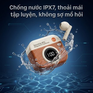 Tai nghe Bluetooth không dây Q86 thiết kế retro cổ điển, màn hình LED kỹ thuật số