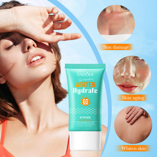 Kem chống nắng dưỡng ẩm làm trắng da, SPF60+, chống tia UV 50g