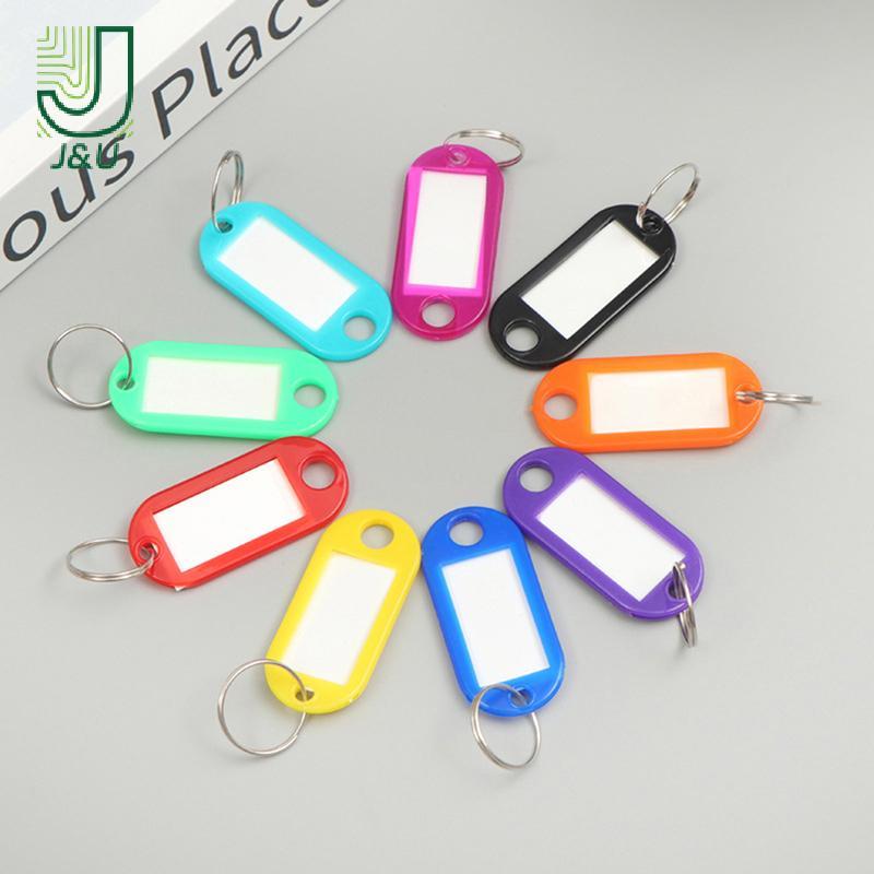 [J & U-T] 50 Chiếc Thẻ Chìa Khóa Móc Khóa Nhiều Màu Sắc Nhãn ID Tên Phòng Địa Chỉ TEL Số Bút Chìa Khóa Thẻ Hành Lý Có Vòng Chia