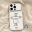 Ốp Điện Thoại Cặp Đôi Đơn Giản Dễ Thương Cho Redmi K90 Pro Max K80 K70 K70E K60 K60E K50 Ultra K50i K40 K40S Turbo 5 Max 4 Pro 5G 4G Vỏ Đen Line Boy Girl Vỏ Da PU Mềm