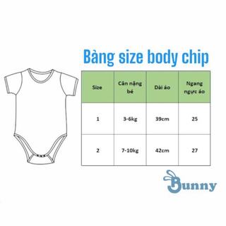Combo 3 body chip bé gái Bunnybaby chất thun cotton cho bé 3-10kg Bubbybaby-GV