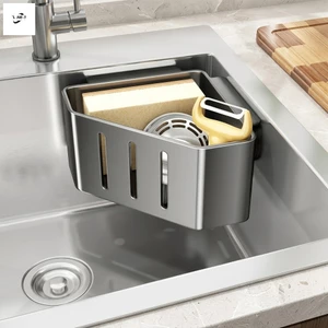 Giá đỡ bọt biển treo tường Giá hút chân không Giá thoát nước cho dụng cụ làm sạch bồn rửa nhà bếp