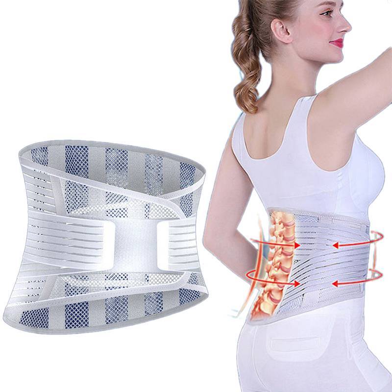 HFSHY Thắt lưng Hỗ trợ thắt lưng Hỗ trợ cột sống Corset Đai hỗ trợ tiện dụng Ba Đai thắt lưng thoáng khí Có thể điều chỉnh cho công việc VN