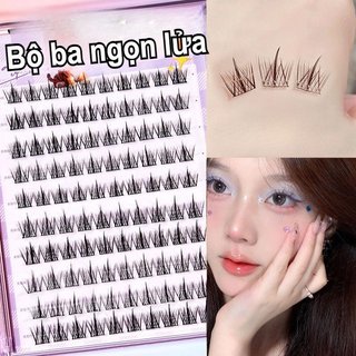 Cụm lông mi tự dính Natural C Curl Soft Invisible Keo mở rộng mi miễn phí Trio