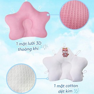 Gối hình đầu cho bé Bông thoáng khí 3D Lưới khí có thể điều chỉnh Hỗ trợ giấc ngủ cho trẻ sơ sinh