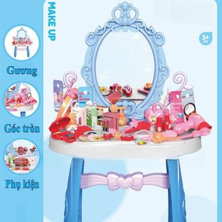 Trang điểm trẻ em Giả vờ chơi Vanity Set Đồ chơi trang điểm có thể gập lại ABS 46 Phụ kiện Phong cách công chúa