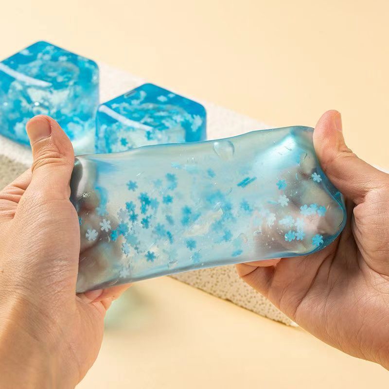 Bông Tuyết Đá Viên Squishy Bóp Đồ Chơi Chậm Cảm Giác Thần Tài Đồ Chơi Đá Mềm Giảm Căng Thẳng Bóp Đồ Chơi Thanh Thiếu Niên Đồ Chơi Quà Tặng