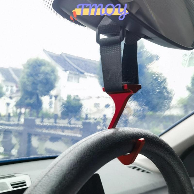 Móc vô lăng bằng nhôm TMOY có dây đeo Nylon có thể điều chỉnh, TMOY sửa đổi gắn trên ô tô
