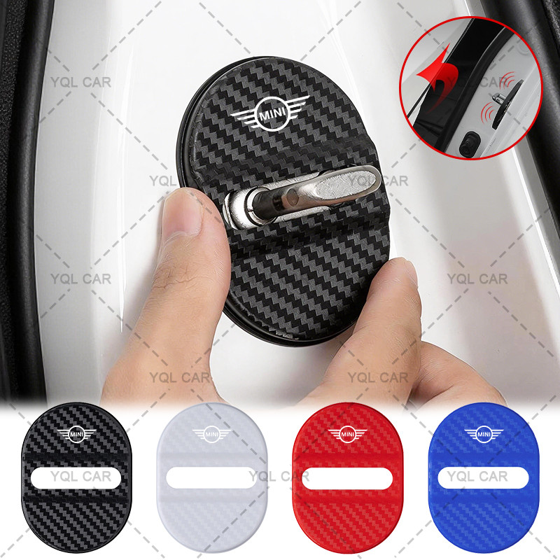 1 / 4 Khóa Cửa Ô Tô Chống Va Chạm Miếng Lót Khóa Cửa Ô Tô Đệm Dành Cho Mini Cooper One S R50 R53 R56 R60 F55 F56 R57