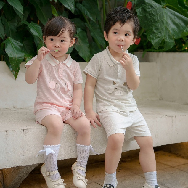 BỘ CỘC POLO CÁ SẤU  [ SIÊU MỀM, MÁT, MỊN CO DÃN VÀ THẤM HÚT TỐT] SZ 6/9M - 4Y (HCT44)