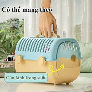 Di Động Thú Cưng Lồng Trong Suốt Thông Gió Dễ Dàng Làm Sạch Hamster Thỏ Chuột Lang Du Lịch