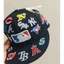 Mũ Snapback MLB 59Fifth màu đen, logo đội toàn bộ, dành cho fan NFL và NBA