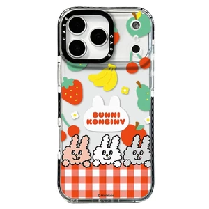 Ốp điện thoại mềm hình chú chó trái cây dễ thương cho iPhone 17 Pro Max 16 15 14 Plus 13 12 11 Vỏ bảo vệ chống sốc
