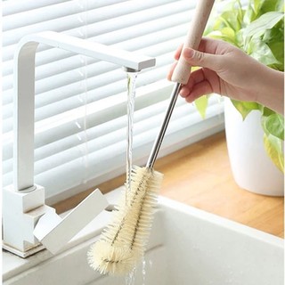 Cọ Vệ Sinh Bình Nước / Cà Phê / Các Loại Chai, Có Cán Bằng Gỗ Hình Tiện Dụng