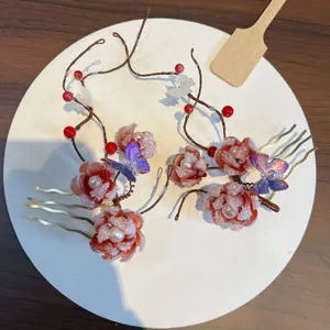 Nguyên Bản Glaze Rơi Tuyết Mận Hoa Lược Tóc Phong Cách Cổ Xưa Sáp Mận Tuyết Mận Hoa Tangling Nhánh Trang Phục Cổ Hán