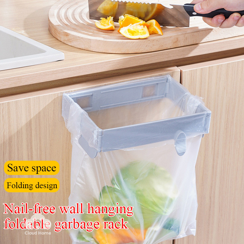 🌤️COD🌤️Giá đỡ túi đựng rác Snap-on - Giá phơi khăn - Kệ treo túi nhựa - Khung đựng đồ - Có thể tháo rời, không đục lỗ