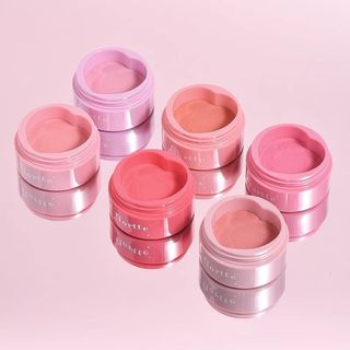 FLORTTE Má hồng dạng kem, tạo khối, má hồng tím, phát màu, phấn mắt má hồng (6)
