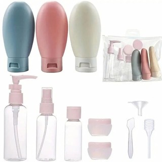 Set 11 Bộ Chiết Mỹ Phẩm Lọ Chiết Mĩ Phẩm Mini Du Lịch Kèm Túi Zip Nhỏ Gọn Tiện Lợi