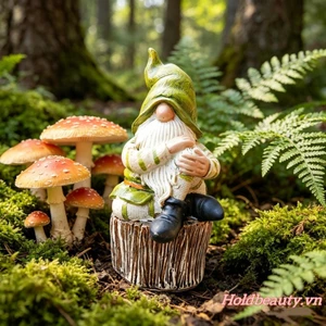 Tượng Gnome Tượng Nhỏ Vườn Tượng Điêu Khắc Lùn Trang Trí Bàn Làm Việc Cho Bãi Cỏ Ban Công Hiên Nhà Trang Trí Nhà Cửa