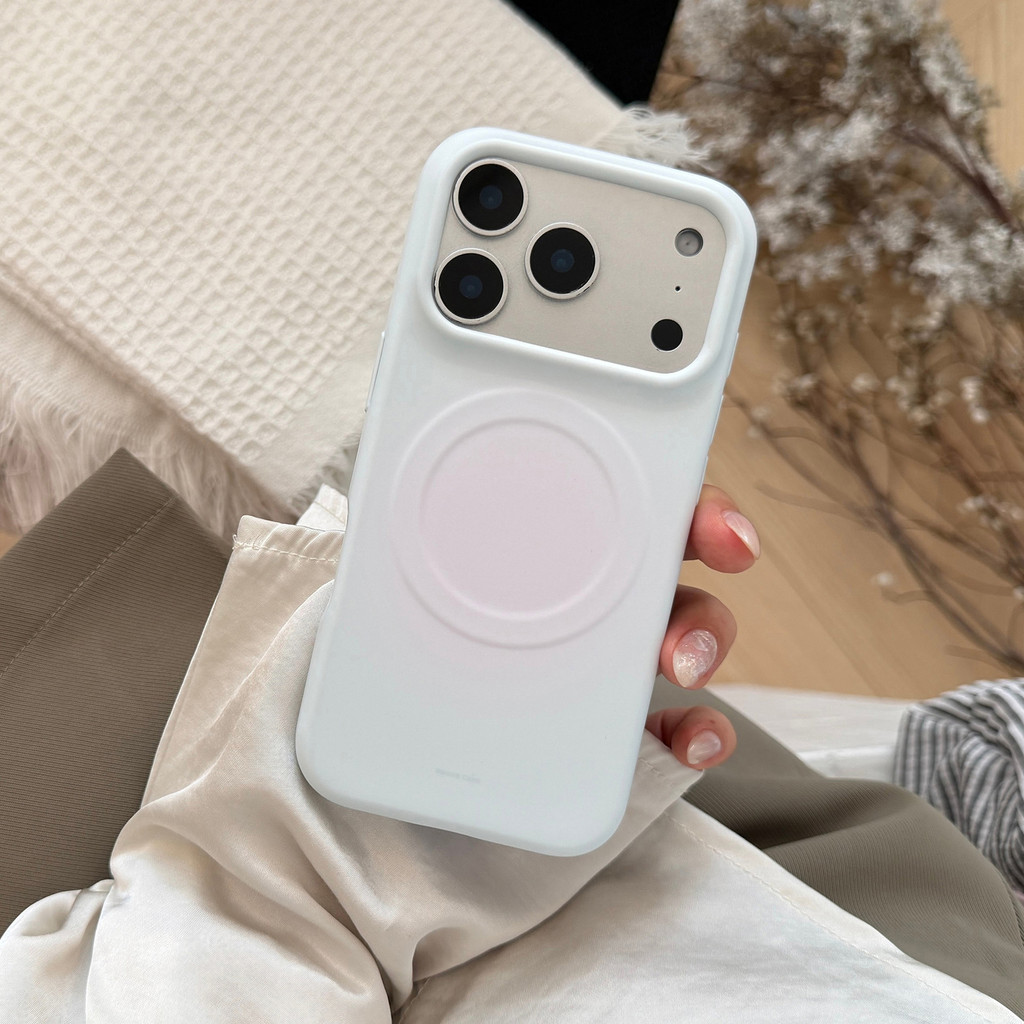Ốp lưng iPhone mờ màu Macaron phù hợp với iPhone 17 Pro Max, 17, 16, 15, 14, 13 với phong cách đính kèm từ tính
