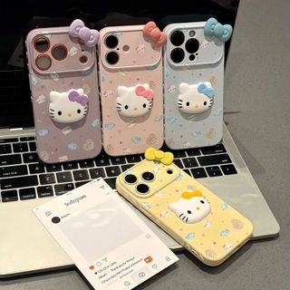 Phim Hoạt Hình Dễ Thương Nơ Hello Kitty Mèo Silicon Mềm Ốp Lưng Điện Thoại iPhone 17Promax 17Pro 16 15 14 13 12 Pro Max 15Plus Chống Sốc Nữ Điện Thoại Di Động