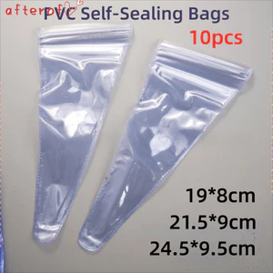 AFTEROF 10 Chiếc Túi Kéo Dùng Một Lần, Tay Kéo Tóc Chống Thấm Nước PVC, Phiên Bản Nâng Cấp Kéo Tự Dán Túi Mài Sau Chăm Sóc
