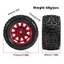 4 Lốp Xe Tải Quái Vật 72.5 * 40 Mm Với 12 Mm Bánh Xe Lục Giác Cho ARRMA 1 / 18 Granite / Typhon Grom RC Xe Nâng Cấp Phần