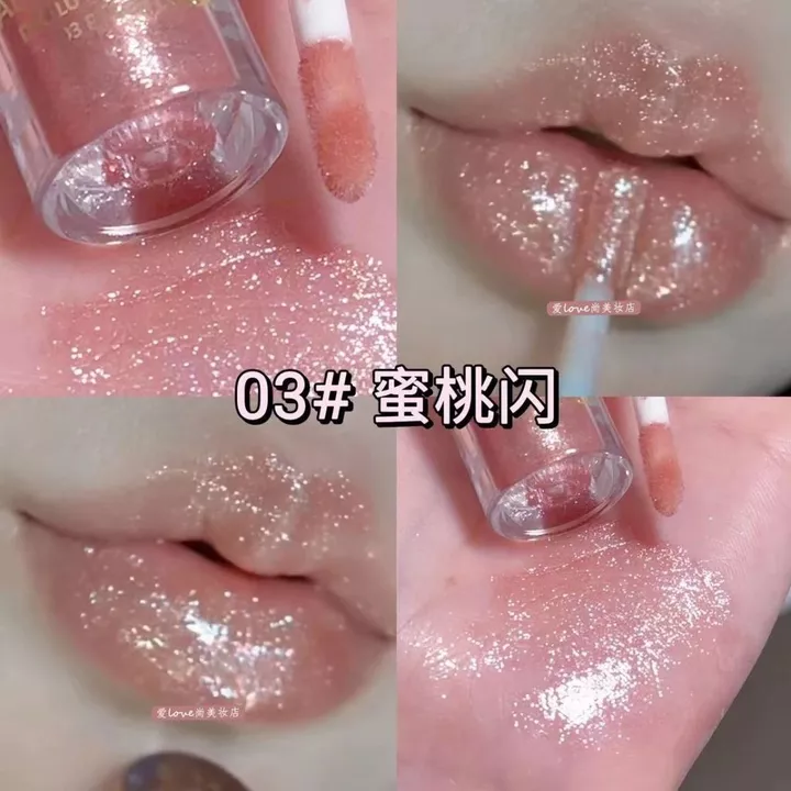 Galaxy Diamond Lip Gloss Mirror Nhấp Nháy Son Bóng Mịn Nhấp Nháy Son Bóng Trong Suốt Son Bóng Nước Son Môi Kem Pure Desire Tiệc Sinh Viên