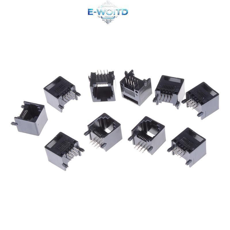 E-WOITD 10 Chiếc RJ11 RJ45 8P8C Mạng Mô-đun PCB Kết nối Jas Kết nối E-WOITD