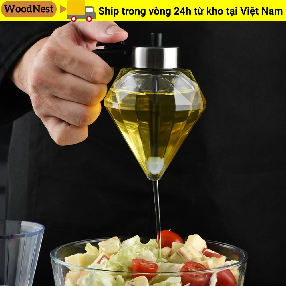 Bình đựng dầu, mật ong, giấm thủy tinh 200ml đa năng
