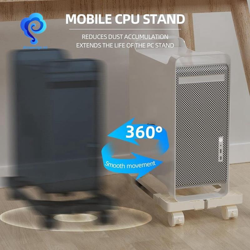 [dreamedge] Giá đỡ tháp PC có bánh xe lăn Giá đỡ tháp máy tính Giá đỡ CPU di động Hỗ trợ điều chỉnh giá đỡ CPU