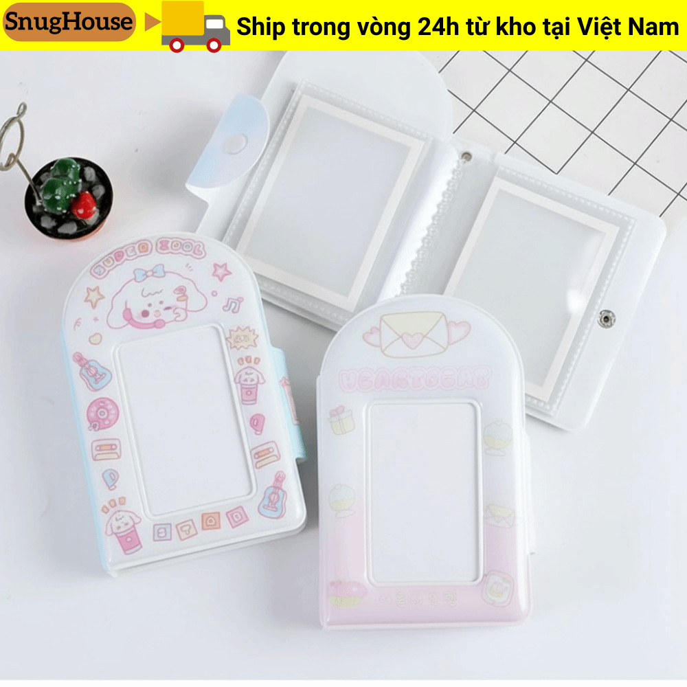 SNUGHOUSE Idol Card Collect Book, Album đựng thẻ Mini PVC, Quà tặng tổ chức ảnh hoạt hình 3 Inch