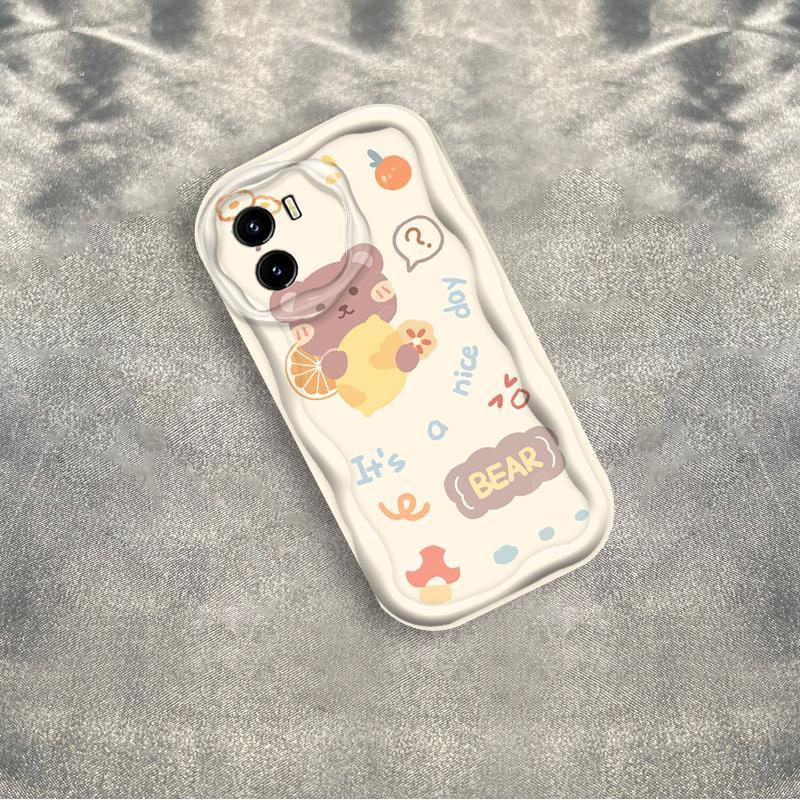 Thích hợp cho VIVO Y15S Y15A Y01 3D Bé Gái Mềm TPU Gấu Rilakkuma Vỏ Điện Thoại Chống Sốc