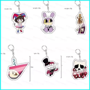 HK1 THE AMAZING KỸ THUẬT SỐ CIRCUS Hoạt hình anime acrylic xe móc khóa túi mặt dây chuyền cá tính sáng tạo KH1