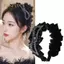 PNPIA- Băng Đô Quấn Tóc Nơ Vải Xếp Ly Cho Nữ Pháp Thanh Lịch Tính Khí Thời Trang Phụ Kiện Tóc