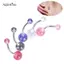 AqToCna 8 Cái / bộ Đầy Màu Sắc Lấp Lánh Rốn Bụng Nút Nhẫn Barbell Xuyên Cơ Thể Trang Sức AqToCna