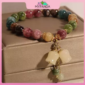 Vòng tay pha lê thời trang MYPANDA dành cho nữ Cô gái Ánh sáng sang trọng Mặt dây chuyền hoa lan đính cườm Vòng tay trang sức tiệc sinh nhật Phụ kiện.