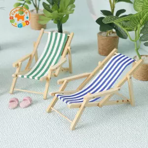 CANAMEK 1: 12 Nhà Búp Bê Mini Có Thể Gập Lại Bãi Biển Ghế Phòng Chờ Mô Hình Nhà Búp Bê Trang Trí Nội Thất Micro Cảnh Đạo Cụ Xây Dựng CSF
