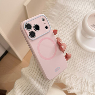 Sạc Không Dây Tương Phản Màu Ống Kính Trái Tim Tình Yêu Khung Điện Thoại Cho iPhone 17Promax 17Pro 12 13 14 15 16 Pro Max Silicon Mềm Chống Sốc Nữ Điện Thoại Di Động