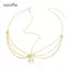 AqToCna Handmade Ngọt Ngào Cưới Mũ Pha Lê Cô Dâu Đầu Dây Xích Tiara Tóc Trang Sức Nữ Kim Cương Giả Phụ Kiện Đầu Trước AqToCna