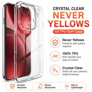 Ốp Lưng OPPO Find X9 Pro Mỏng Trong Suốt TPU Mềm Chống Ố Vàng Chống Trầy Xước
