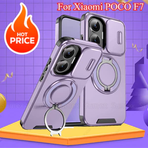 Vỏ Giáp Giá Đỡ Cho Xiaomi POCO F7 5G Vỏ Điện Thoại Trượt Camera Bảo Vệ Vỏ Cứng Chống Sốc Mi POCOF7 POKO F 7 25053PC47G 2025
