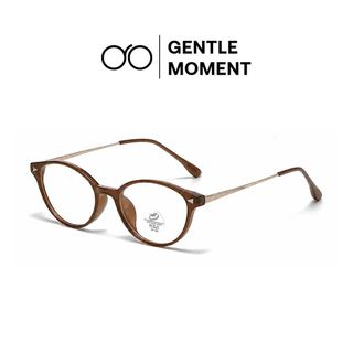 Kính mắt mèo oval GENTLE MOMENT gọng kim loại chống ánh sáng xanh chống tia UV thời trang nữ GMK207