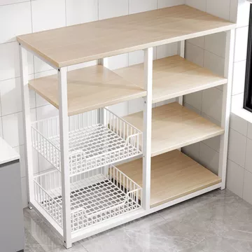 Kệ bếp Giá để đồ nhà bếp, giá để đồ đa tầng gia dụng, kệ để sàn, giá để đồ đa năng đơn giản cho ban công, giá để đồ đa c