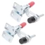 BEABOUT 2 chiếc Kẹp tháo nhanh, Kẹp chuyển đổi chống trượt 79 * 52mm, Kẹp chuyển đổi dọc màu bạc nặng Hàn