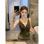 Áo yếm cổ xoay đính cườm in họa tiết cổ điển dành cho nữ Mùa hè Phong cách mới Pure Desire Mặc bên ngoài Slim-fit Không tay ngắn
